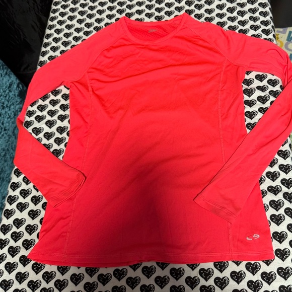 Champion Bright Red Long Sleeve Athletic Top size S #99/12 - Picture 1 of 9